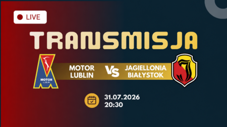 Motor Lublin – Jagiellonia Białystok, transmisja 31 lipca 2026 o 20:30