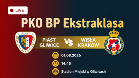 Piast Gliwice – Wisła Kraków, transmisja 1 sierpnia 2026