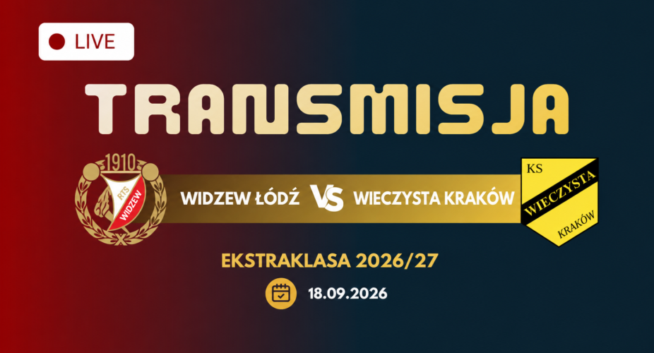 Widzew Łódź – Wieczysta Kraków – transmisja 18 września 2026